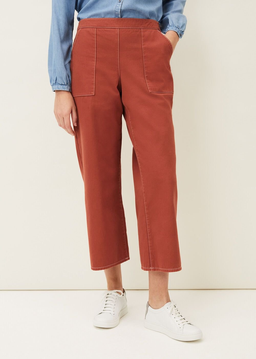 Nora Denim Culotte Terracotta