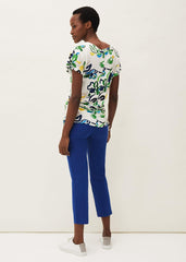 Ramona Cropped Straight Leg Jean Cobalt