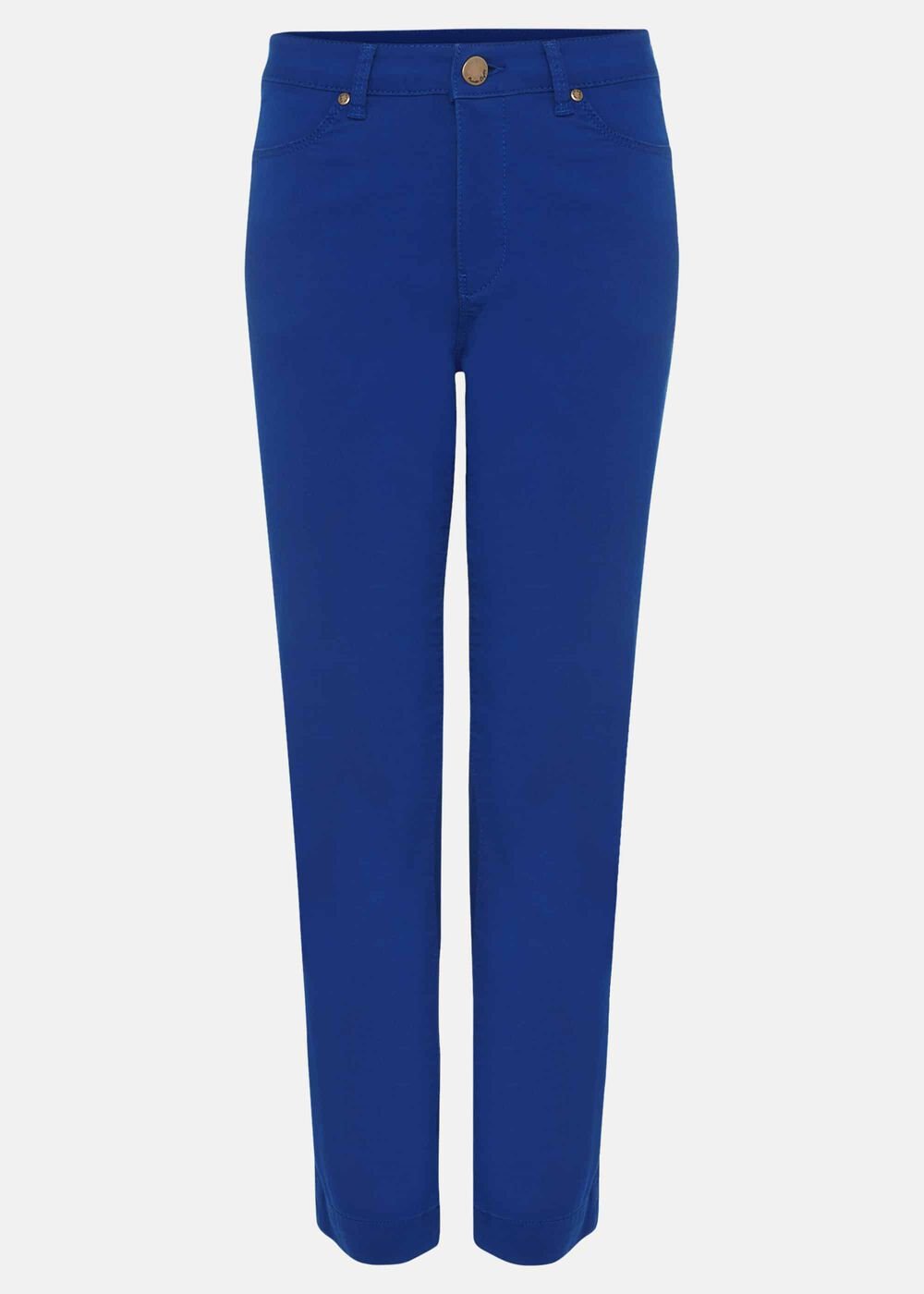 Ramona Cropped Straight Leg Jean Cobalt