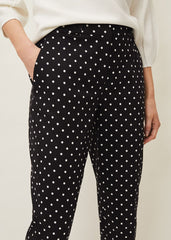 Bea Spot Tapered Trouser Black/White