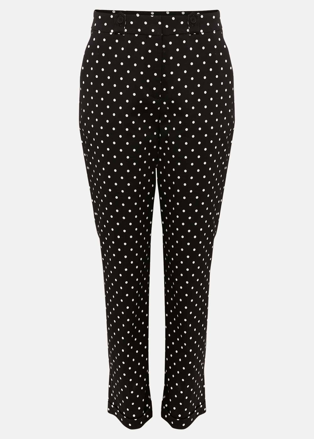 Bea Spot Tapered Trouser Black/White