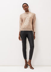 Amina Faux Leather Jegging Black