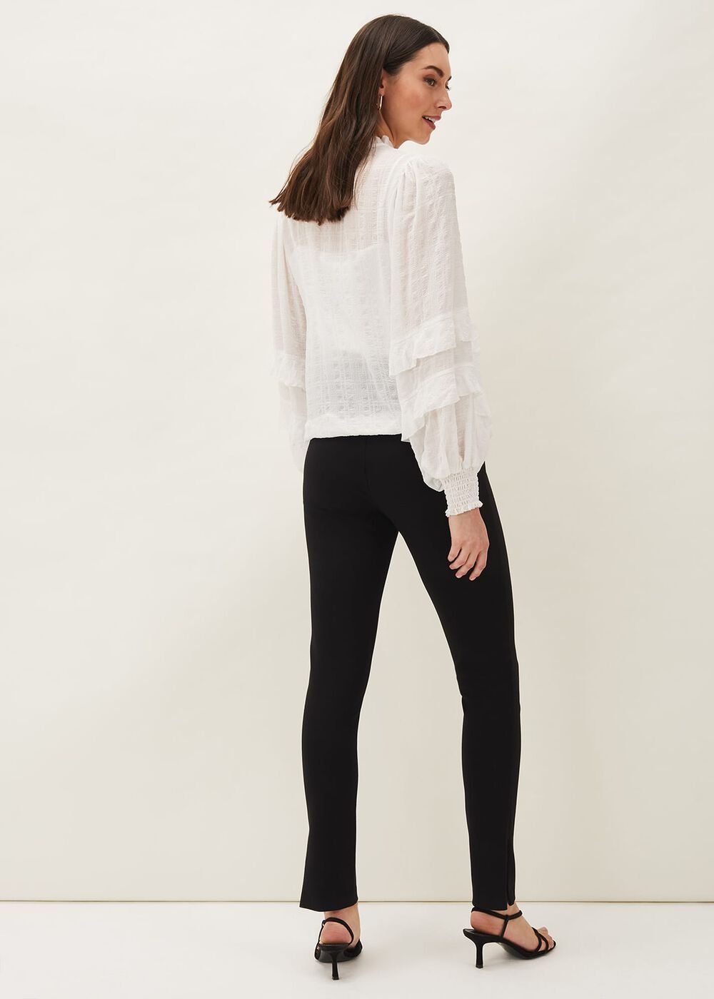 Sabrina Zip Hem Ponte Trousers Black