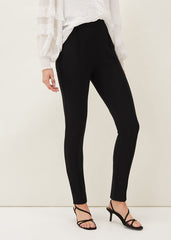 Sabrina Zip Hem Ponte Trousers Black