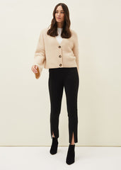 Trixie Split Front Ponte Leggings Black