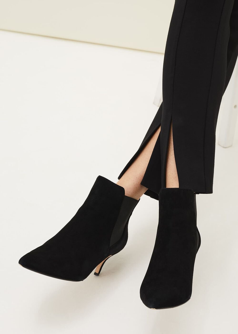 Trixie Split Front Ponte Leggings Black