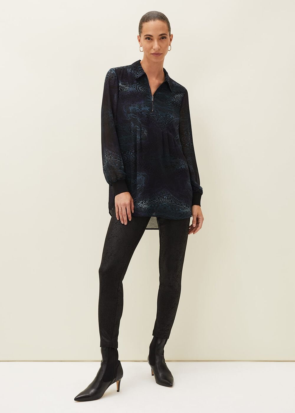 Erica Snake Skin Leggings Black