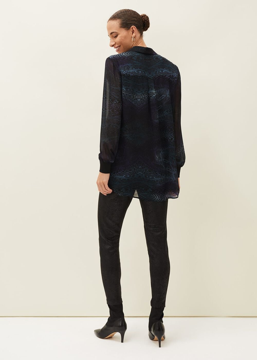 Erica Snake Skin Leggings Black