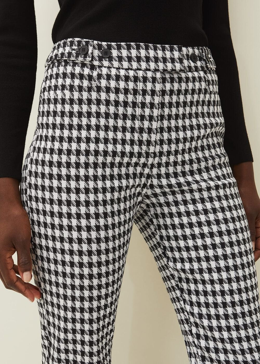 Gigi Dogtooth Trouser Black/Ivory