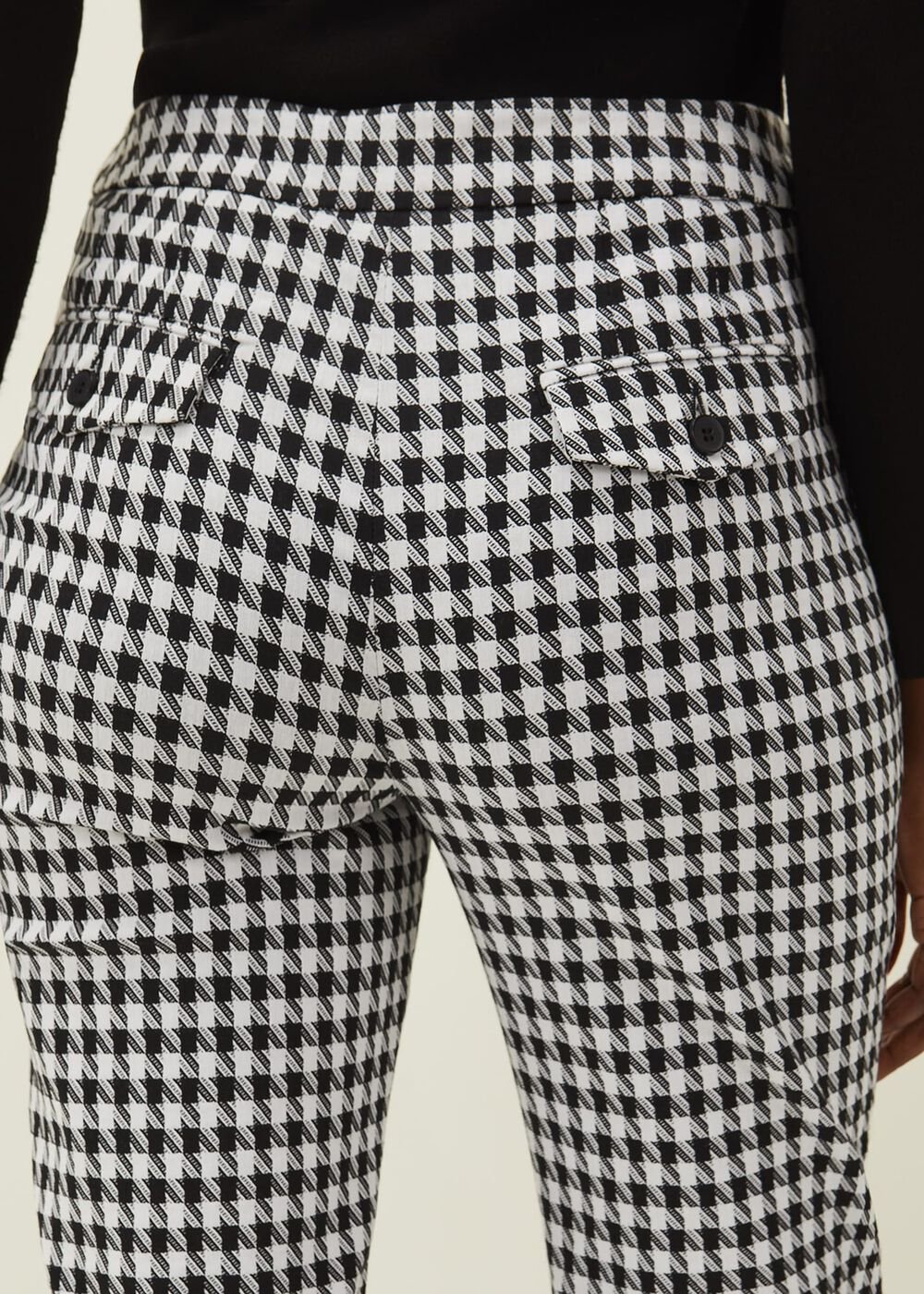 Gigi Dogtooth Trouser Black/Ivory