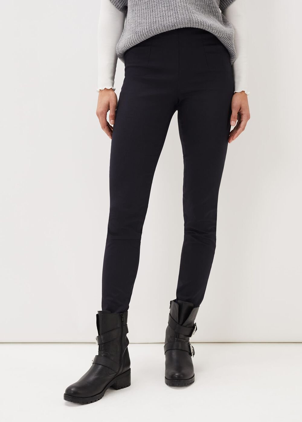 Amina Skinny Jeggings Charcoal