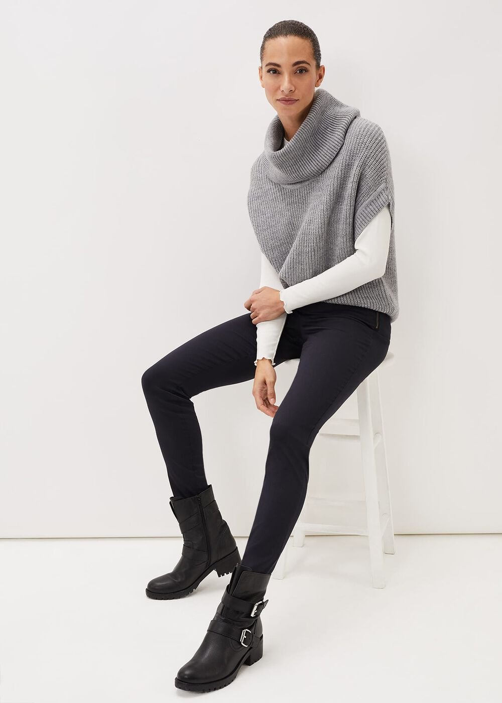 Amina Skinny Jeggings Charcoal