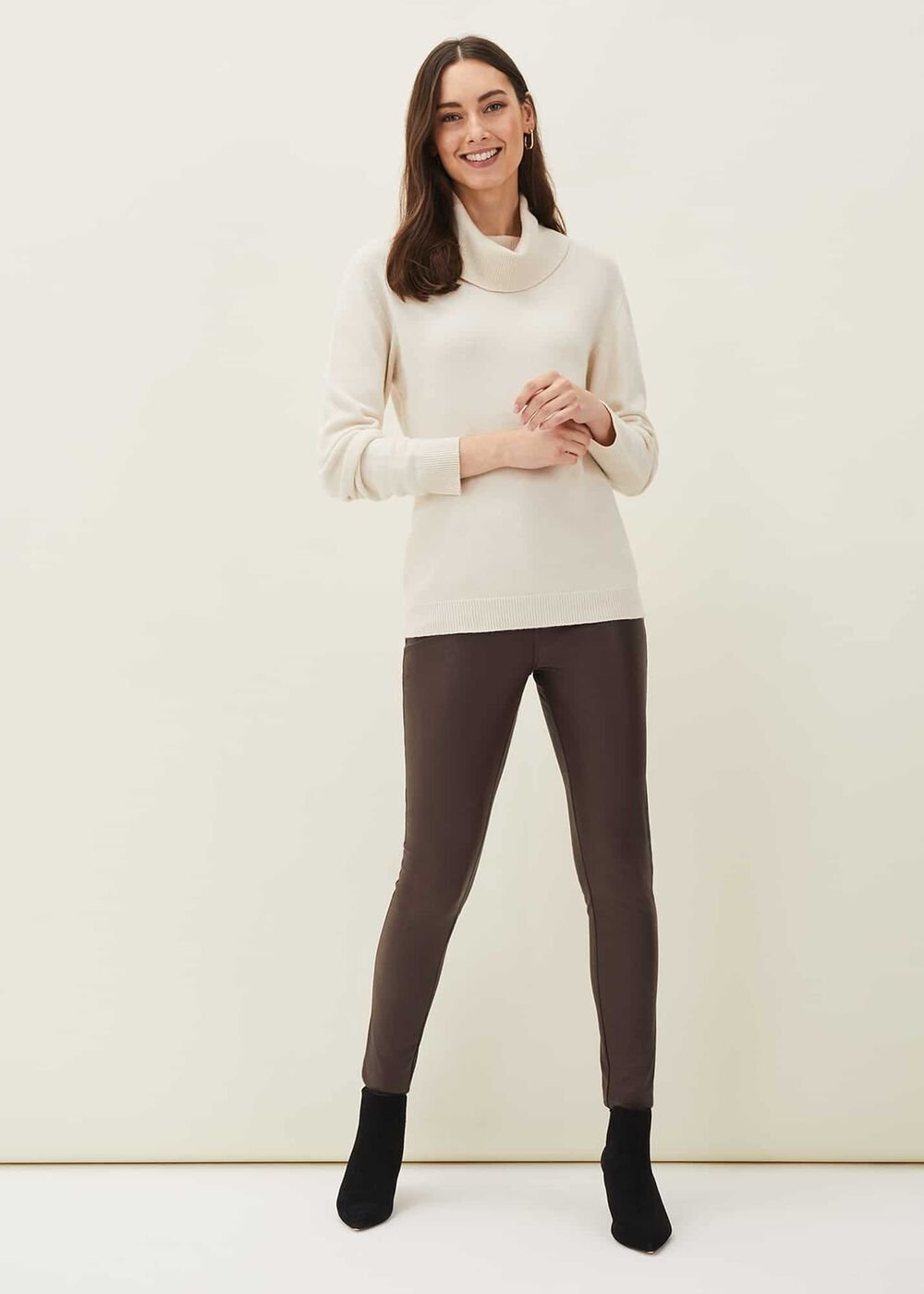 Kristina Faux Leather Skinny Jean Mulberry
