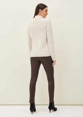 Kristina Faux Leather Skinny Jean Mulberry