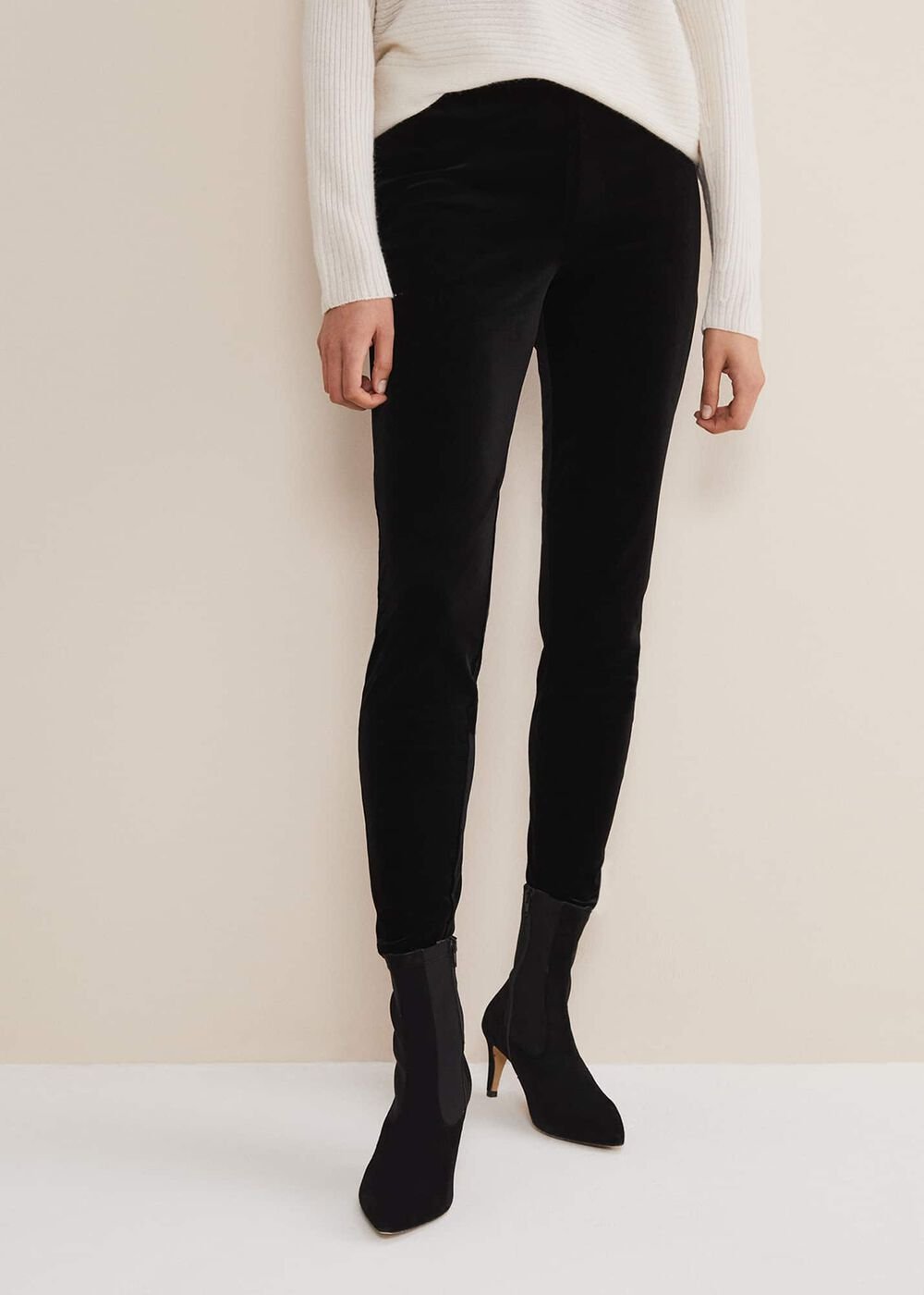 Valerie Velvet Leggings Black