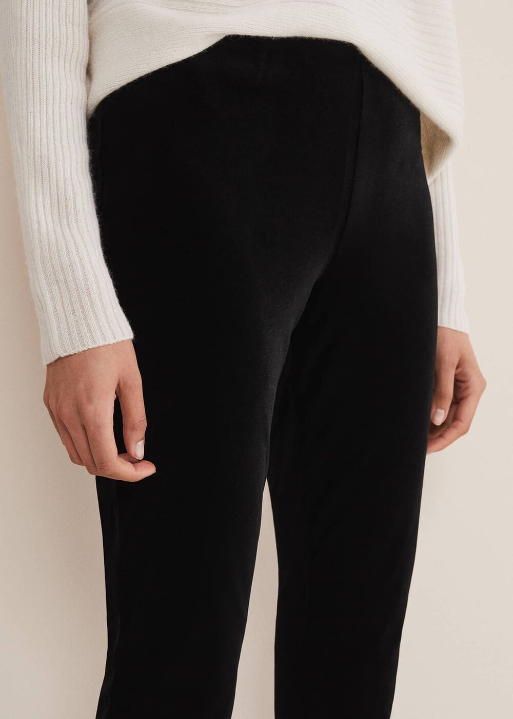 Valerie Velvet Leggings Black