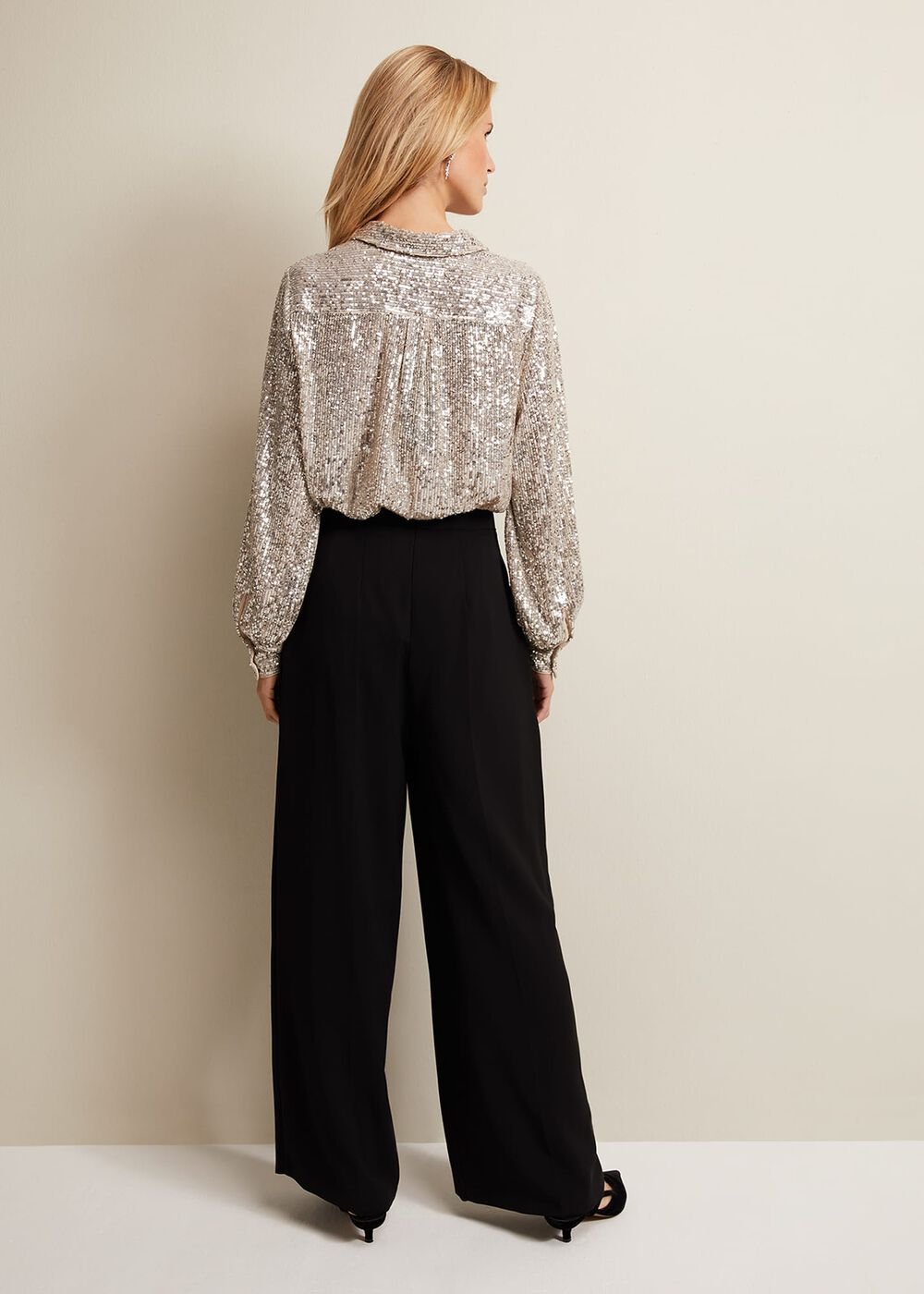 Florentine Wide Leg Trousers Black