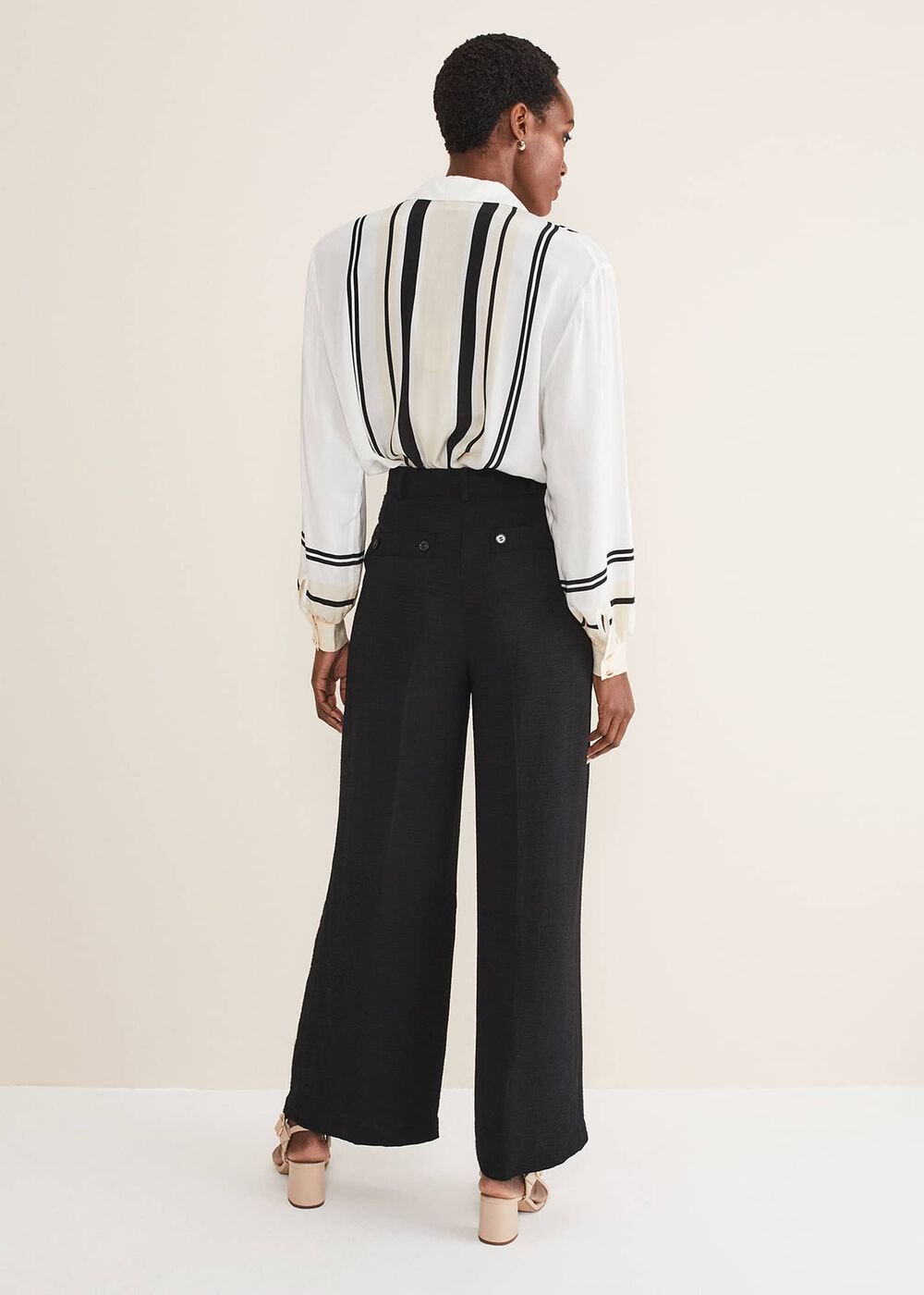 Opal Wide Leg Trousers Black