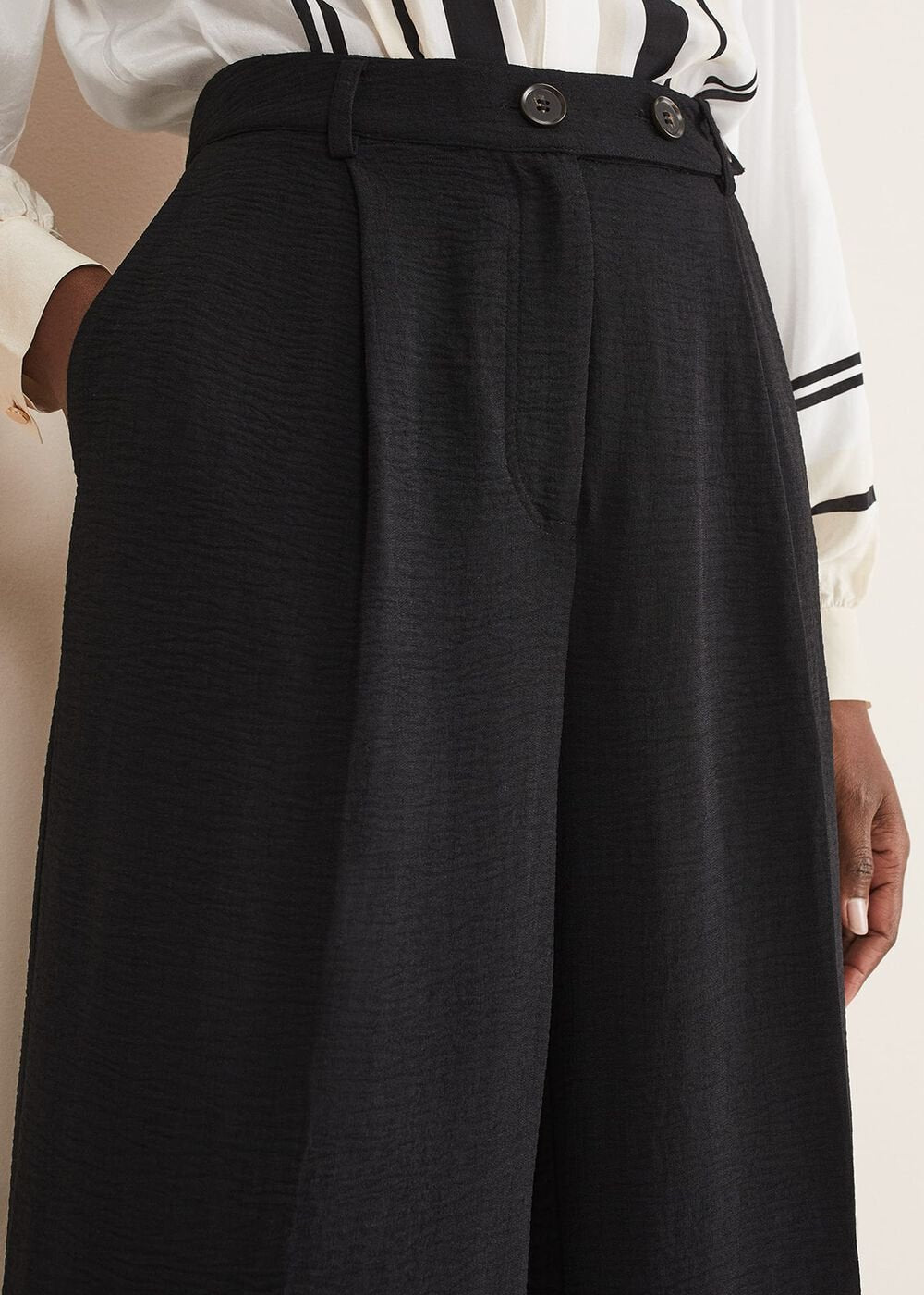 Opal Wide Leg Trousers Black