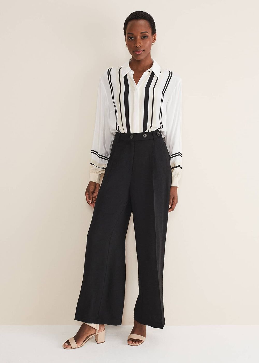 Opal Wide Leg Trousers Black