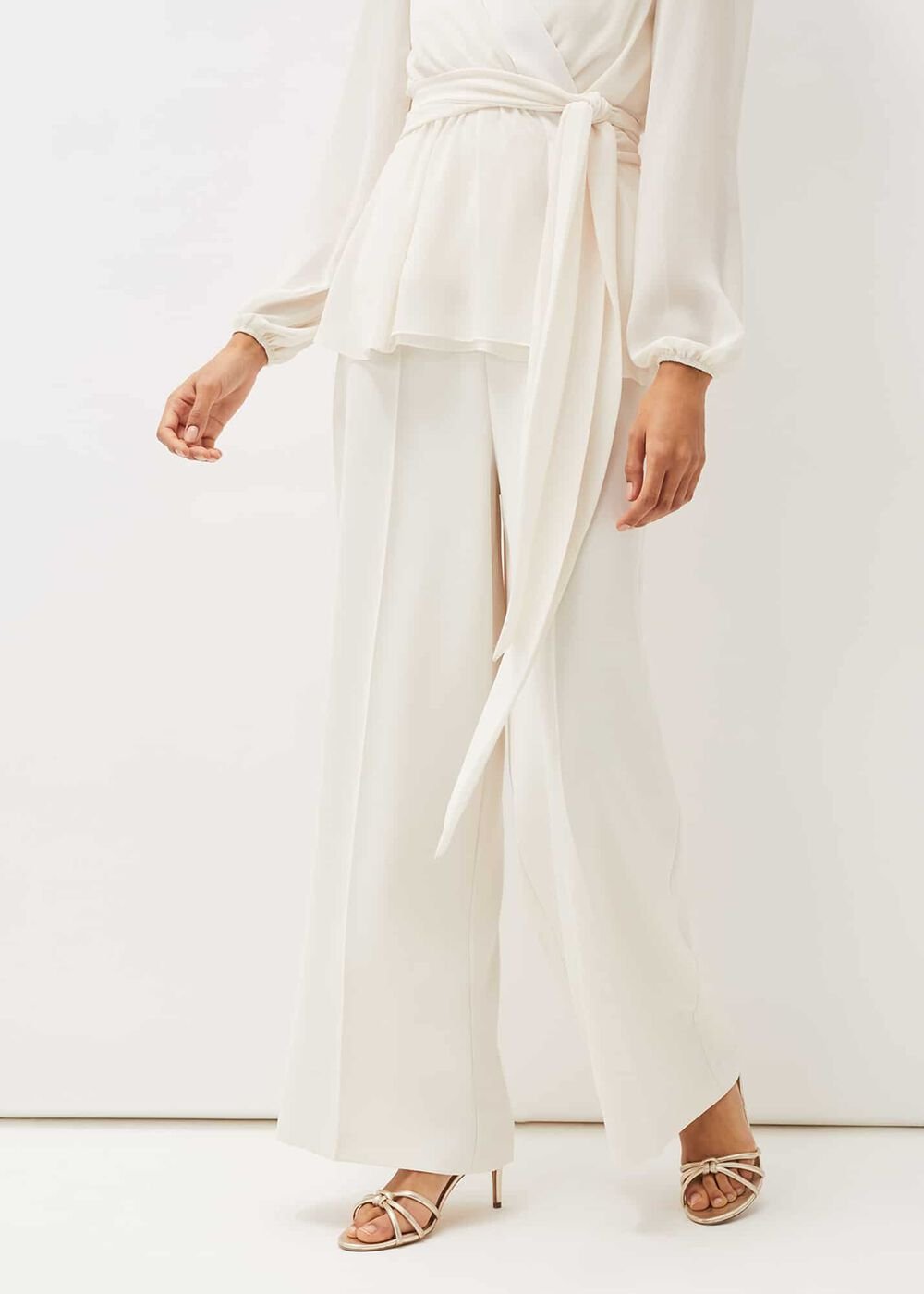 Florentine Wide Leg Trousers Buttermilk