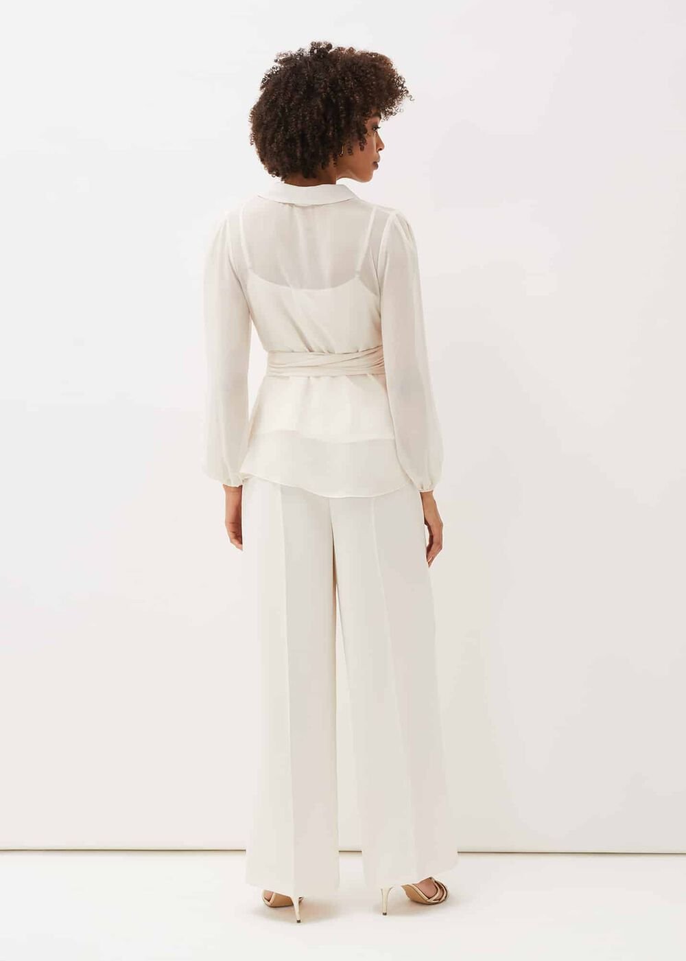 Florentine Wide Leg Trousers Buttermilk