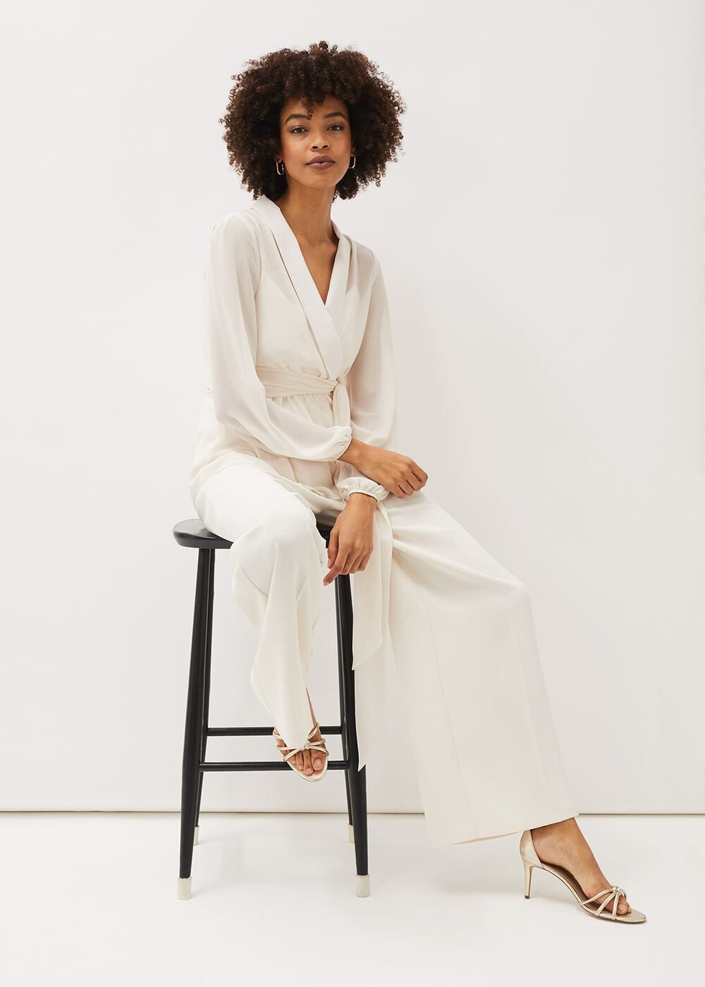Florentine Wide Leg Trousers Buttermilk
