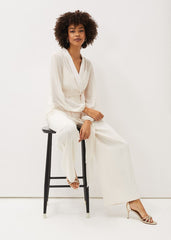 Florentine Wide Leg Trousers Buttermilk