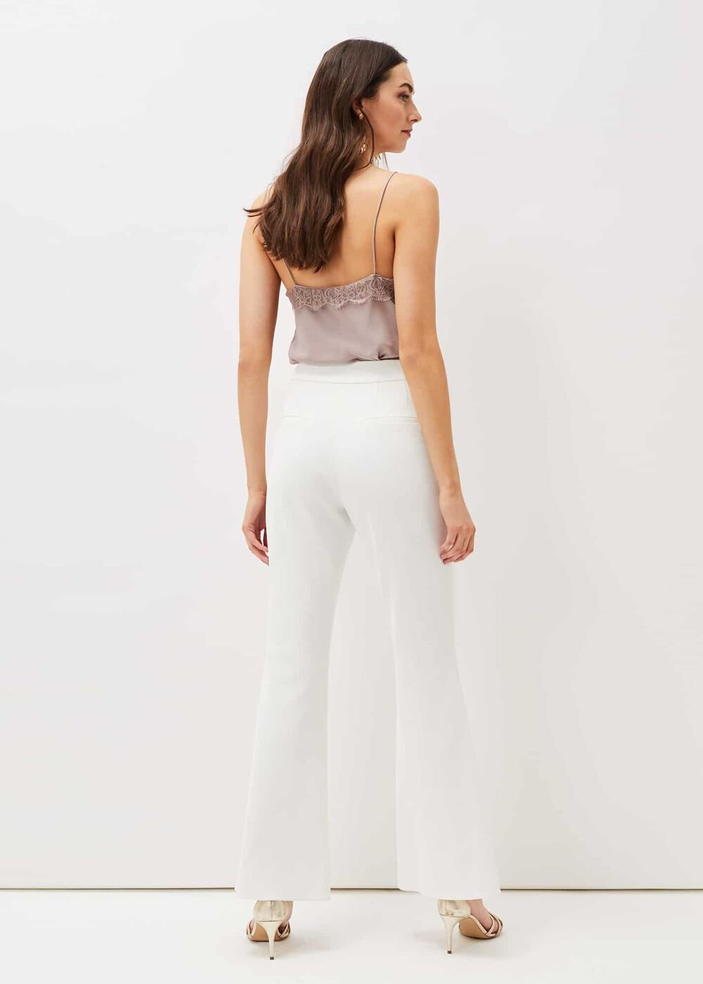 Solange Flared Suit Trousers Ivory