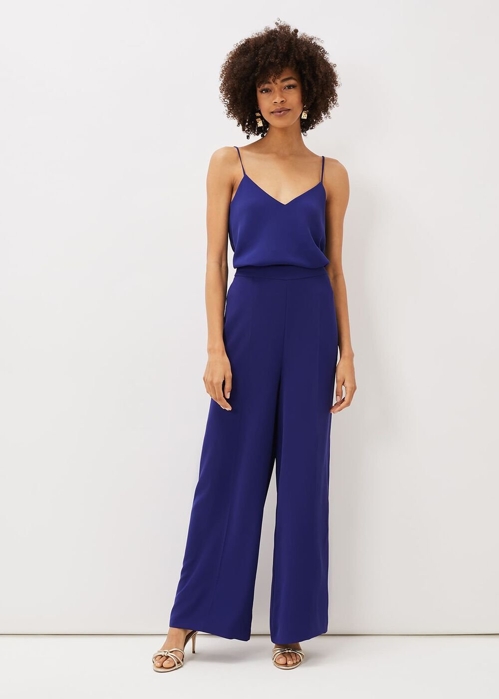 Avril Wide Leg Co-Ord Trousers Violet