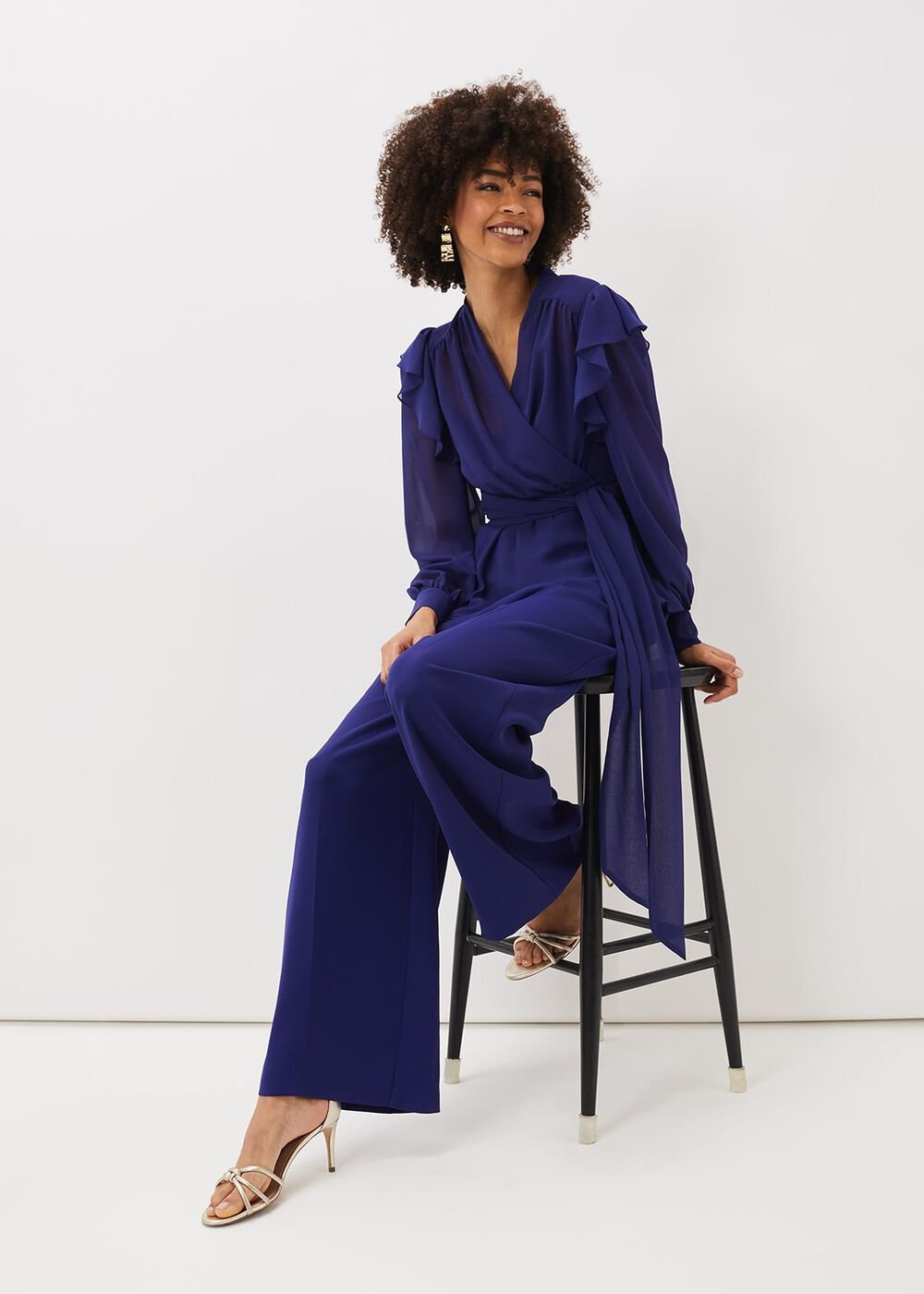 Avril Wide Leg Co-Ord Trousers Violet