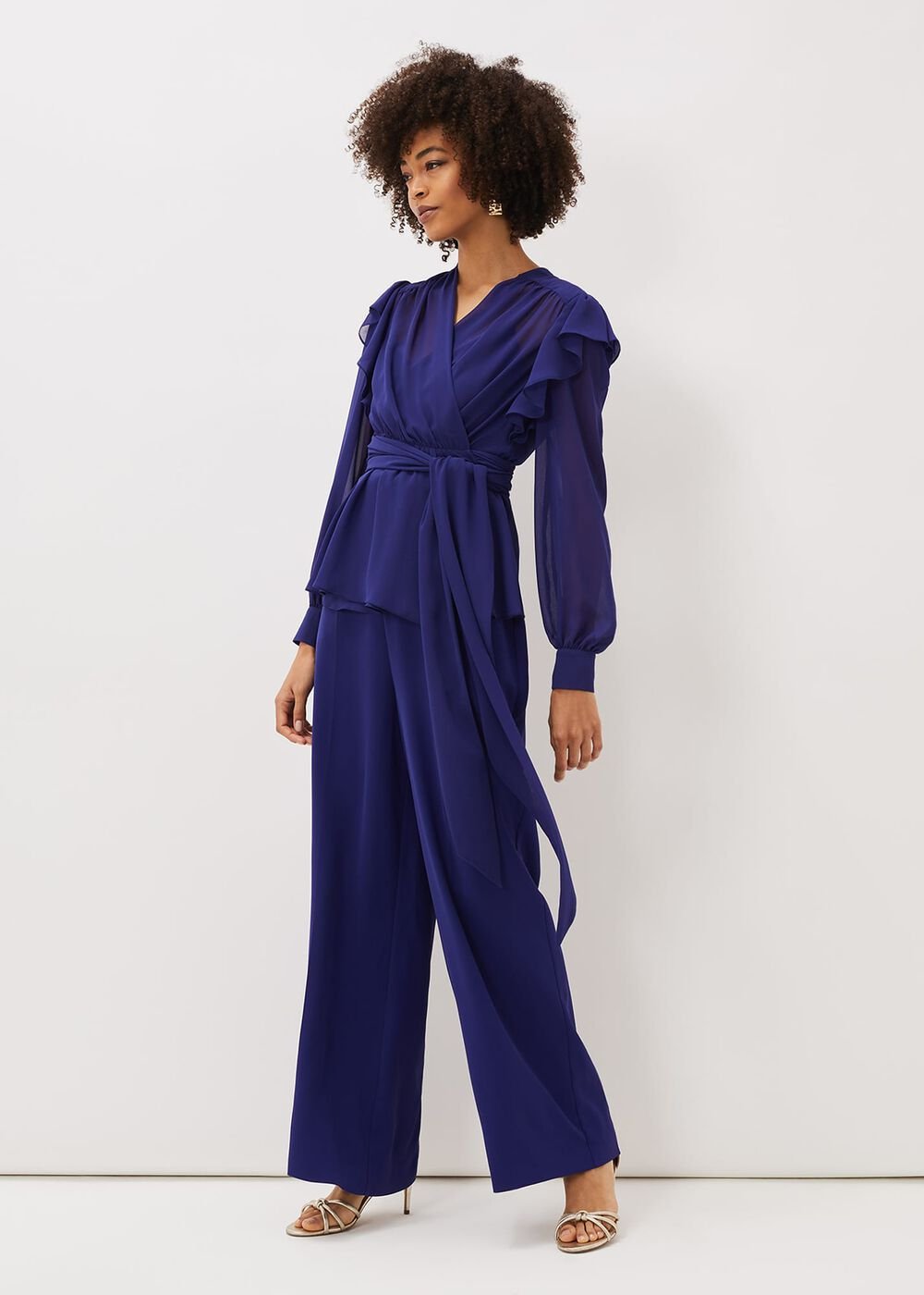 Avril Wide Leg Co-Ord Trousers Violet