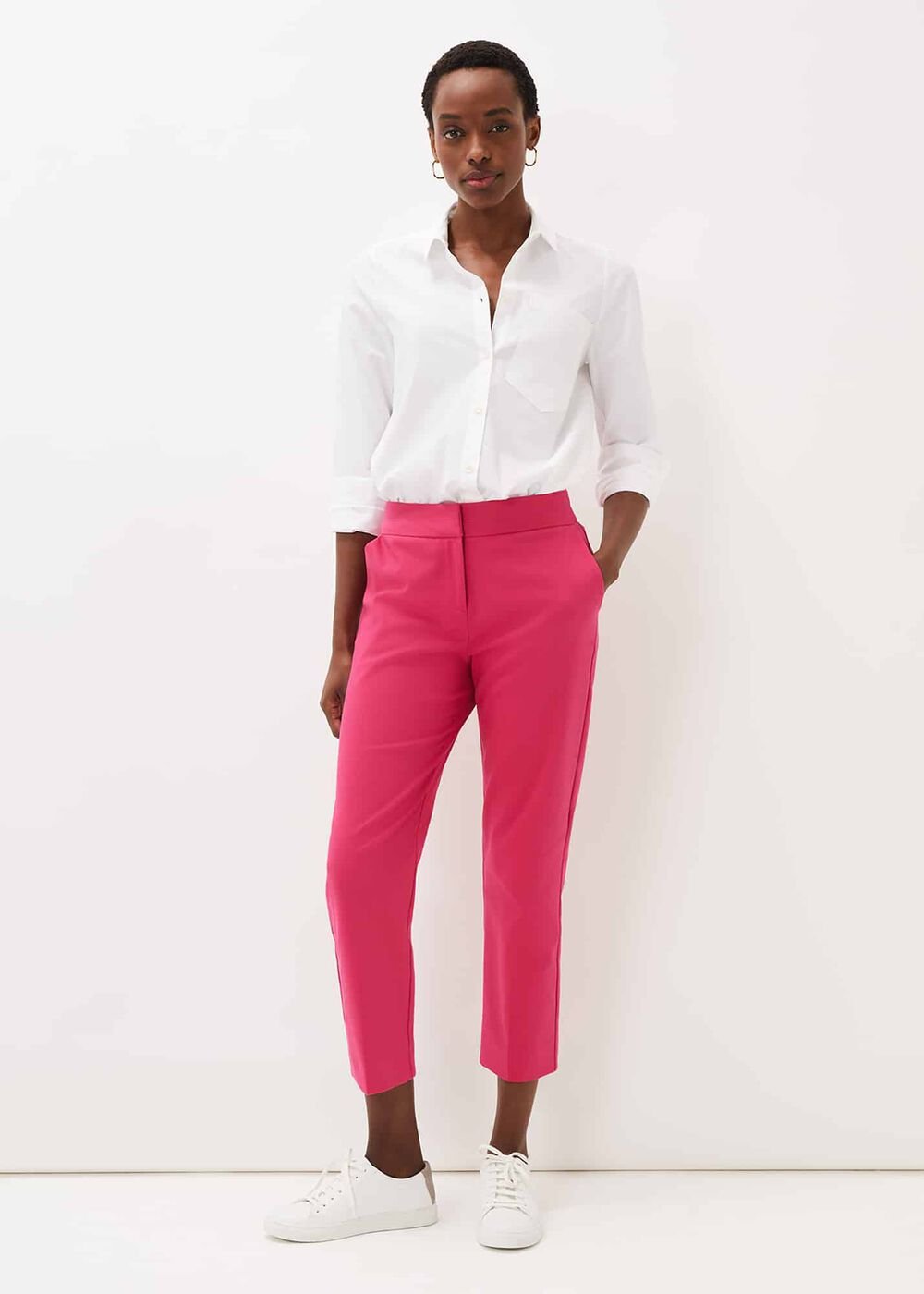 Julianna Cropped Tapered Trouser Pink