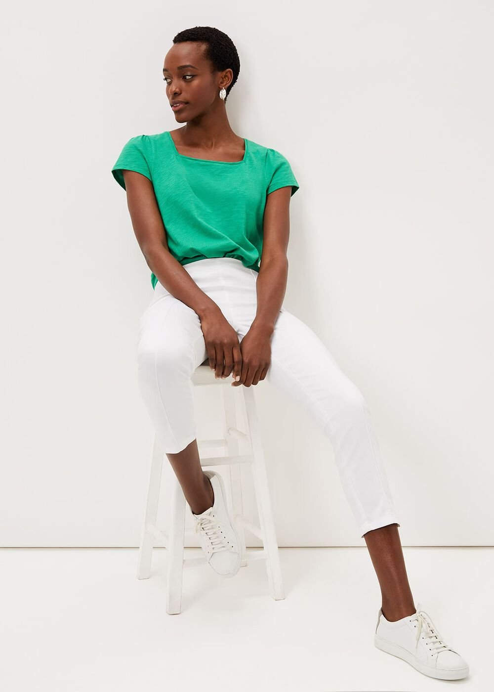 Miah Cropped Jegging White