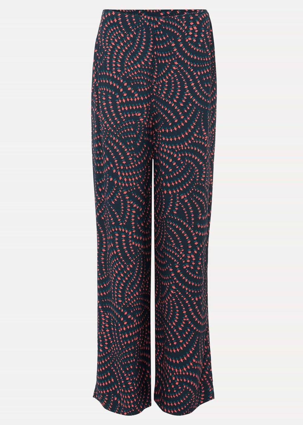 Grace Geo Printed Trouser Navy/Multi