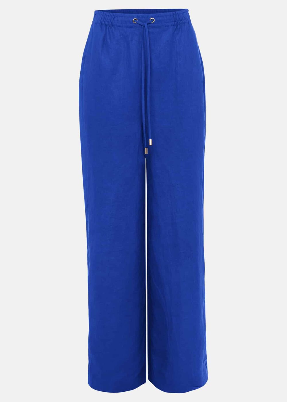Lolita Blue Linen Wide Leg Trousers Cobalt