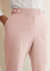 Ulrica Straight Leg Trousers Pale Pink