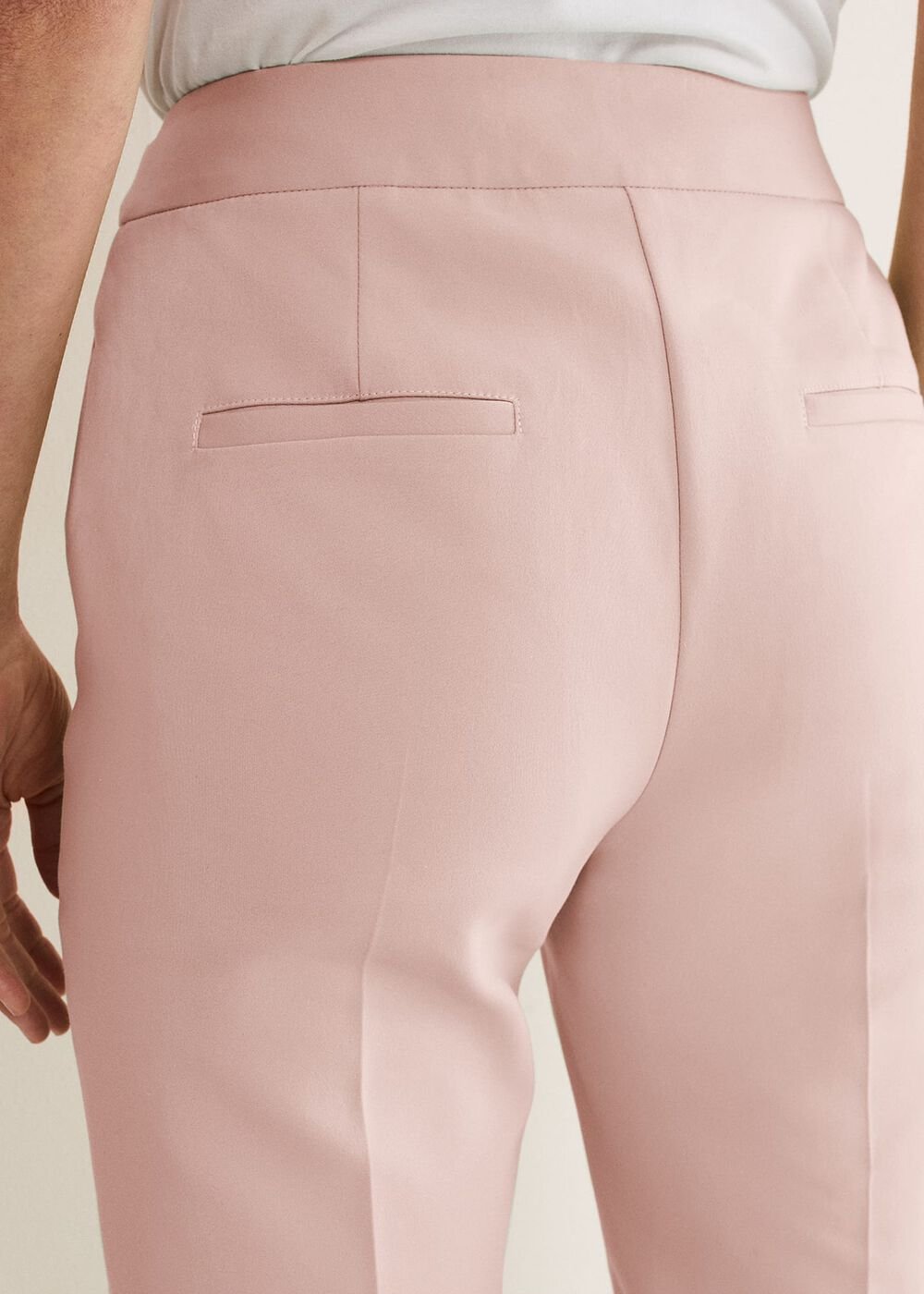 Ulrica Straight Leg Trousers Pale Pink
