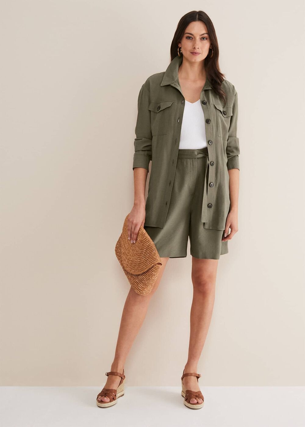 Leonar Co-Ord Short Khaki