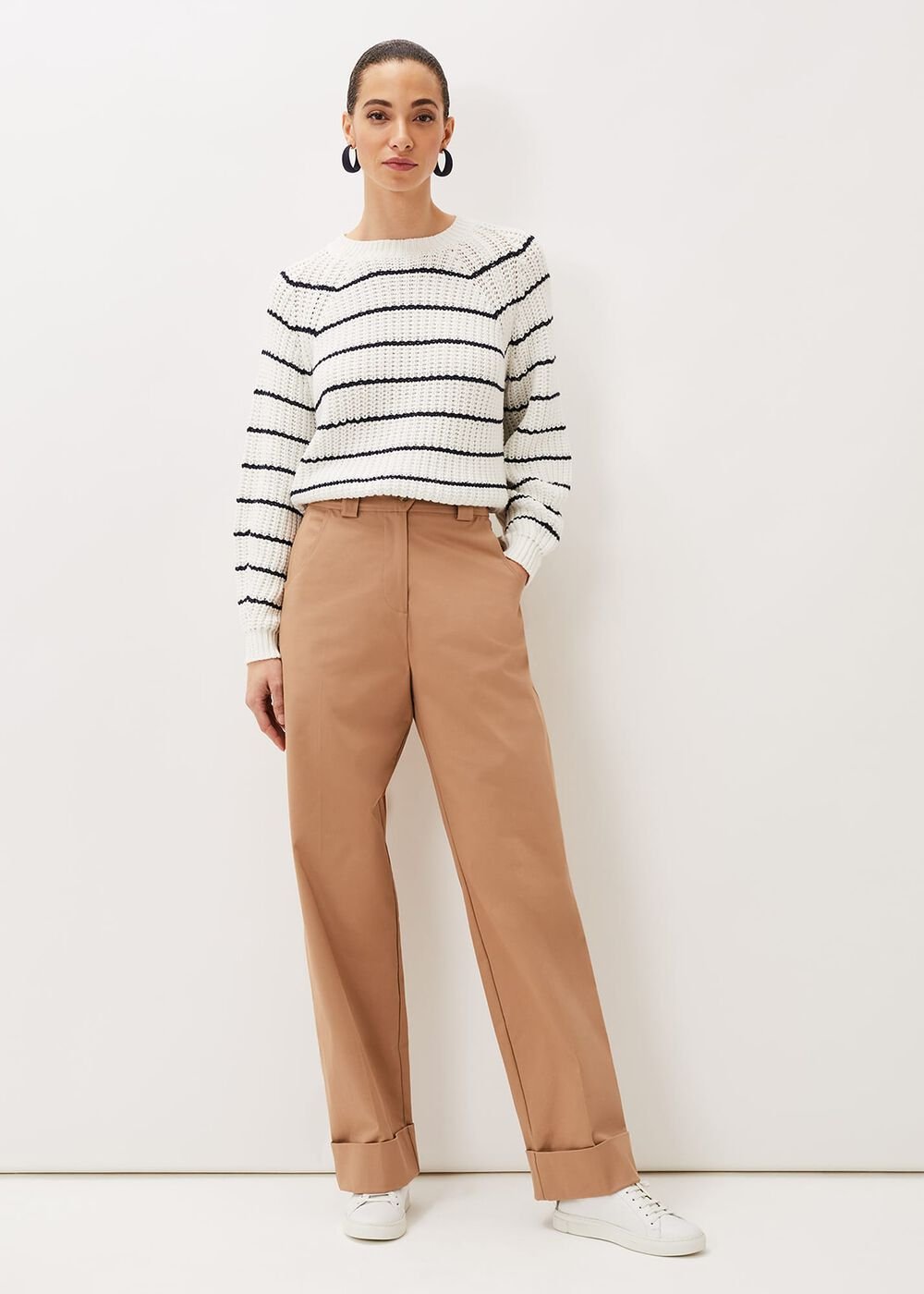 Faya Wide Leg Tailored Trouser Caramel