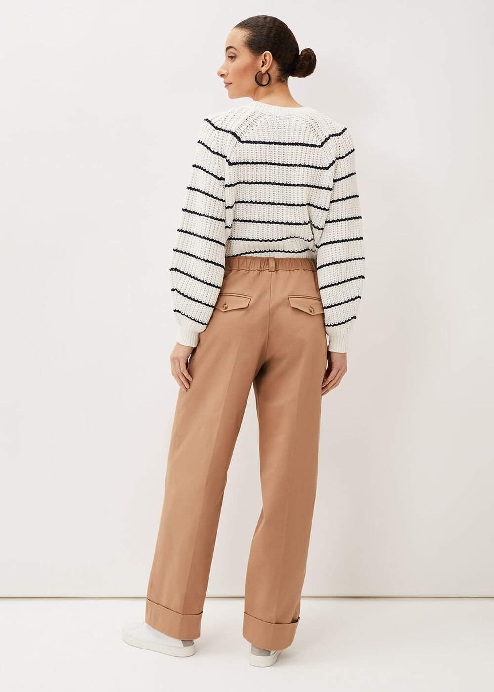 Faya Wide Leg Tailored Trouser Caramel