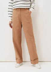 Faya Wide Leg Tailored Trouser Caramel