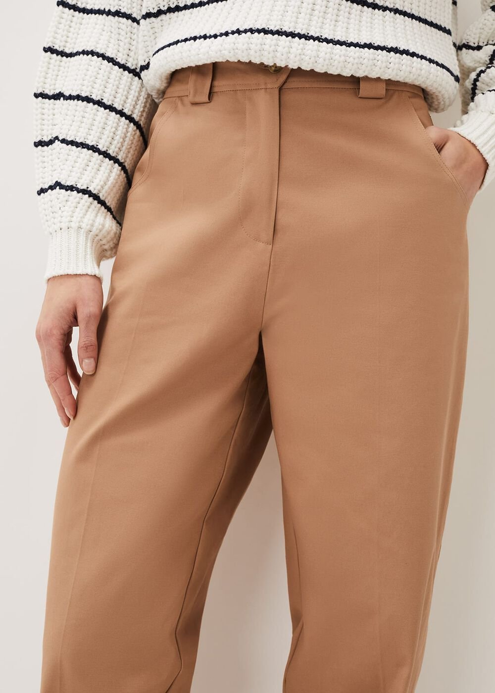 Faya Wide Leg Tailored Trouser Caramel