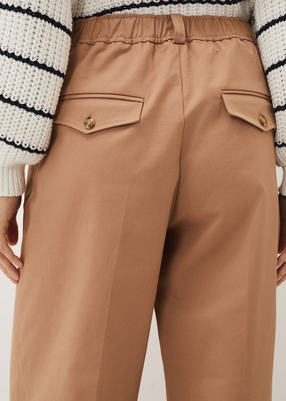 Faya Wide Leg Tailored Trouser Caramel