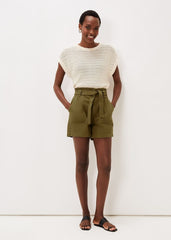 Pollie Denim Cargo Shorts Khaki