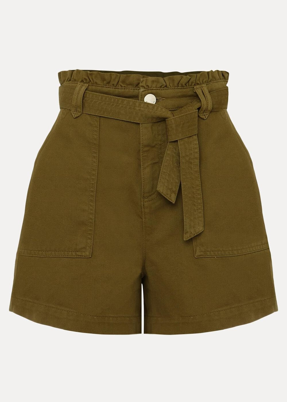Pollie Denim Cargo Shorts Khaki