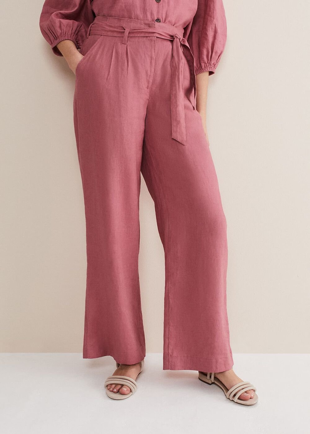 Raven Linen Trouser Rose