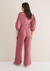Raven Linen Trouser Rose