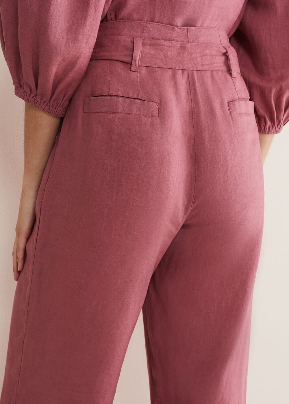 Raven Linen Trouser Rose