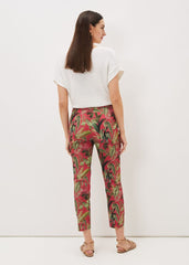 Desta Tropical Print Trouser Hot Pink
